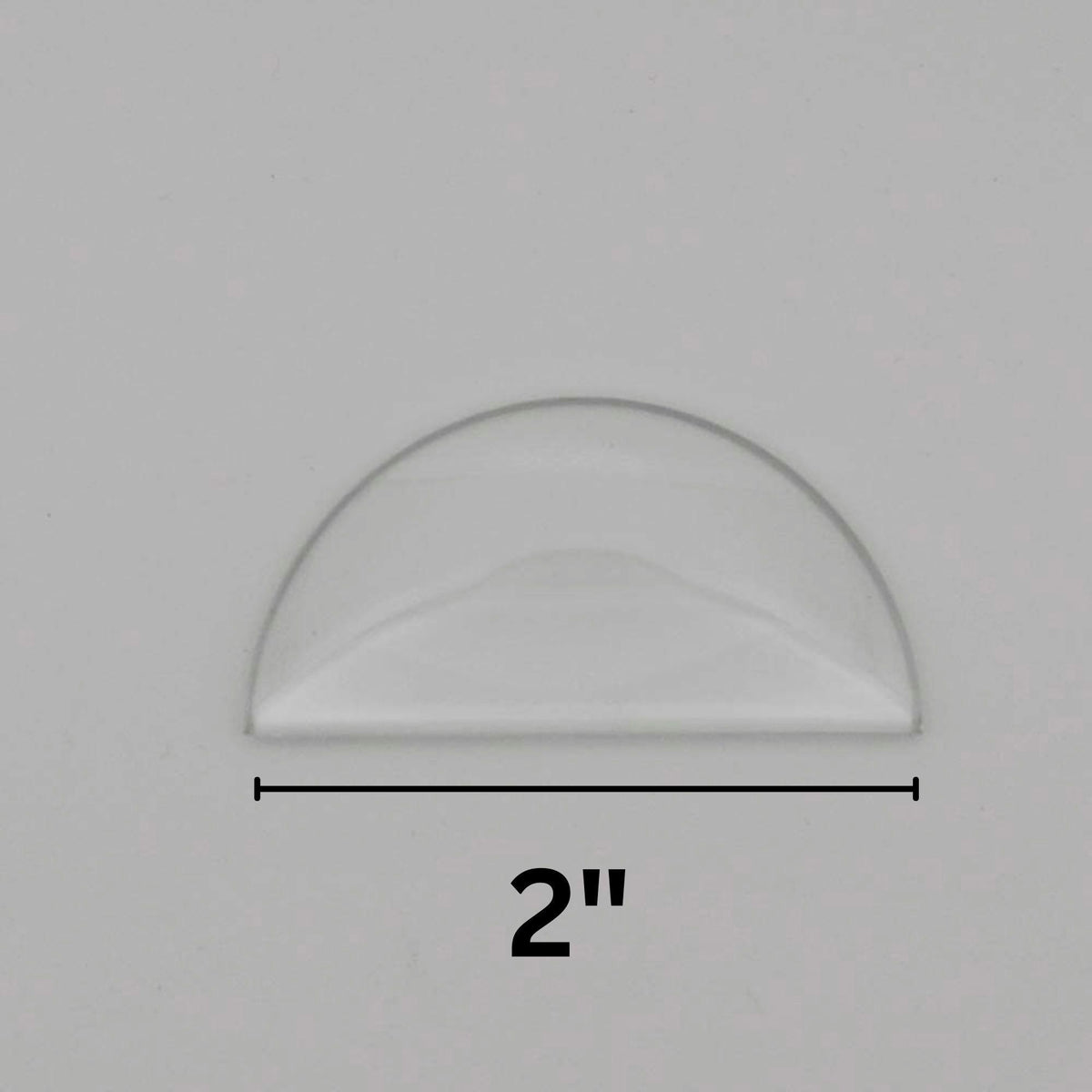 2" Half Circle Beveled Glass