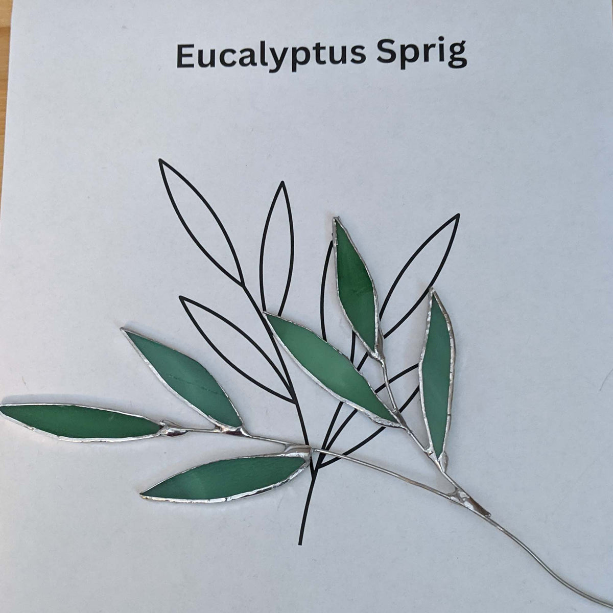 Eucalyptus stem stained glass pattern