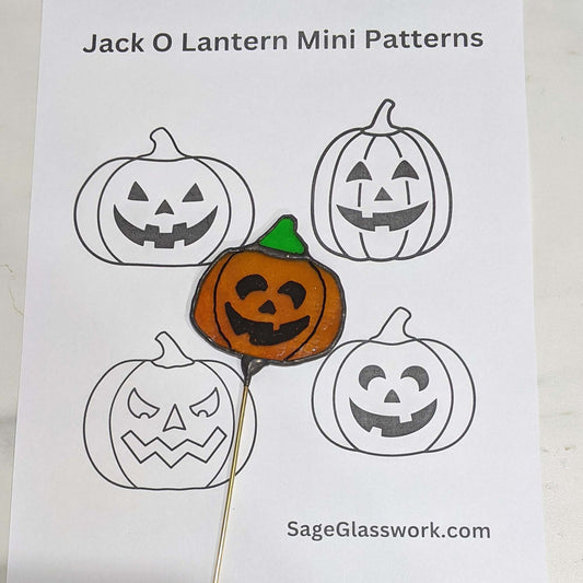 Jack O Lantern Mini stained glass patterns
