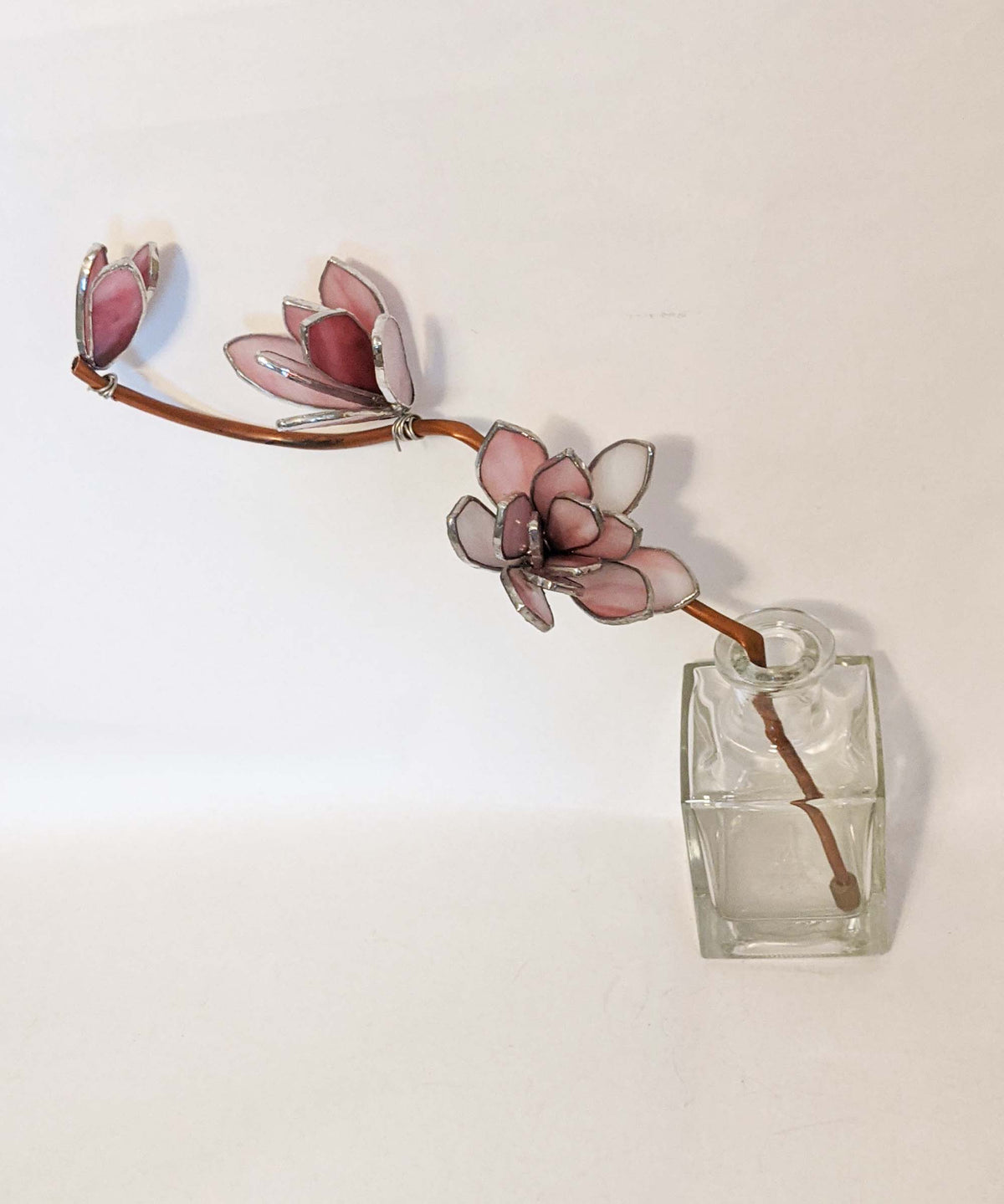 3D Magnolia Flower Branch stained glass pattern and TUTORIAL