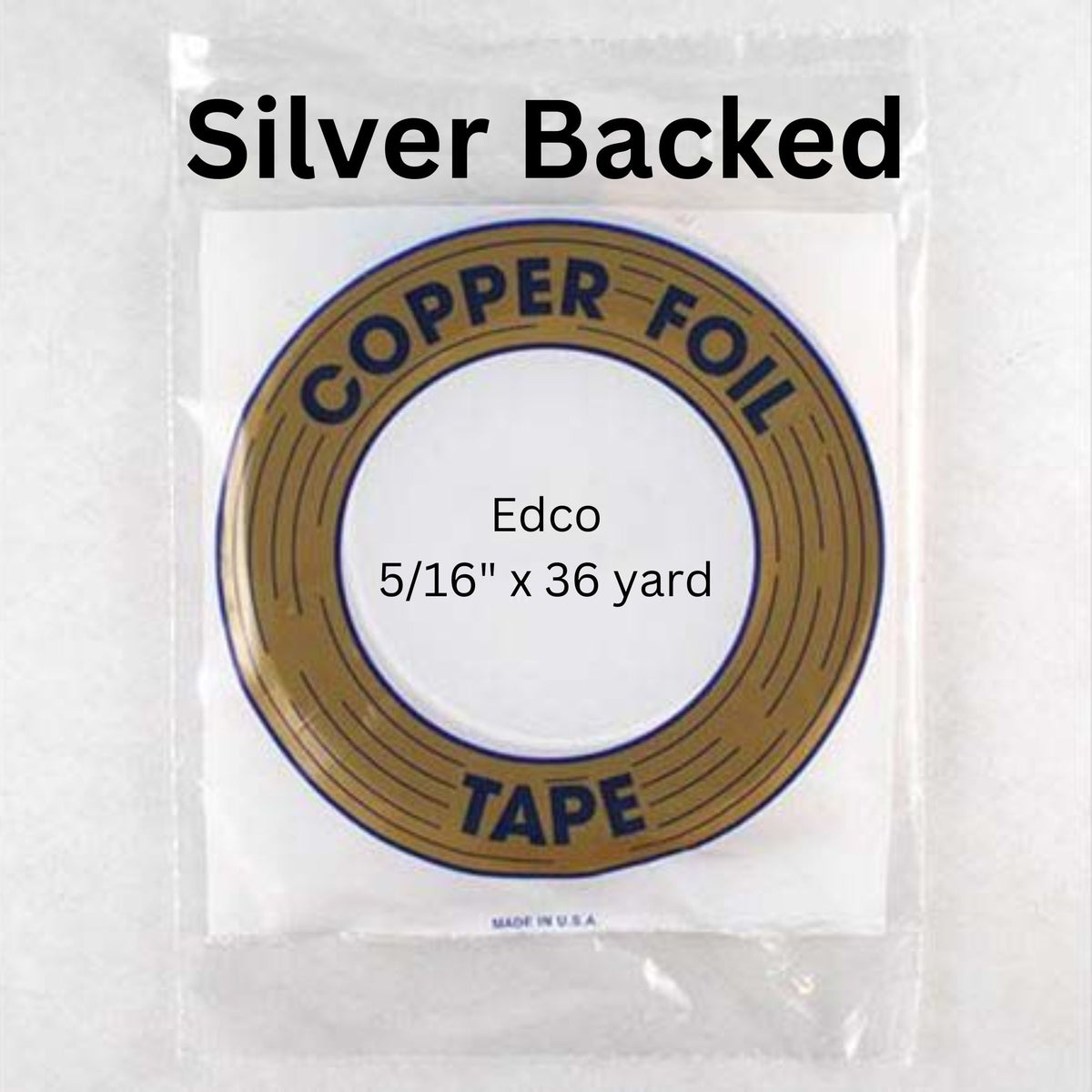 Edco SILVER BACK foil tape roll size 7/32" 1/4" 5/16" 3/8" 1/2" (Copy)