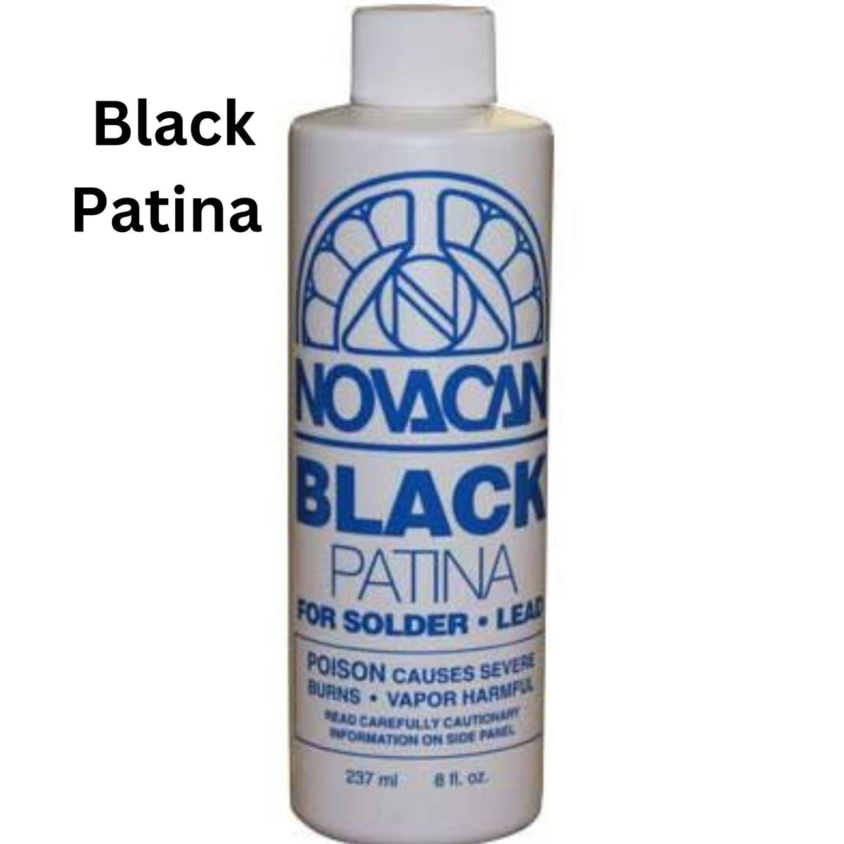 Novacan Black Patina for Lead and Solder, 8 oz bottle