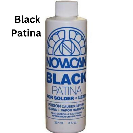 Novacan Black Patina for Lead and Solder, 8 oz bottle