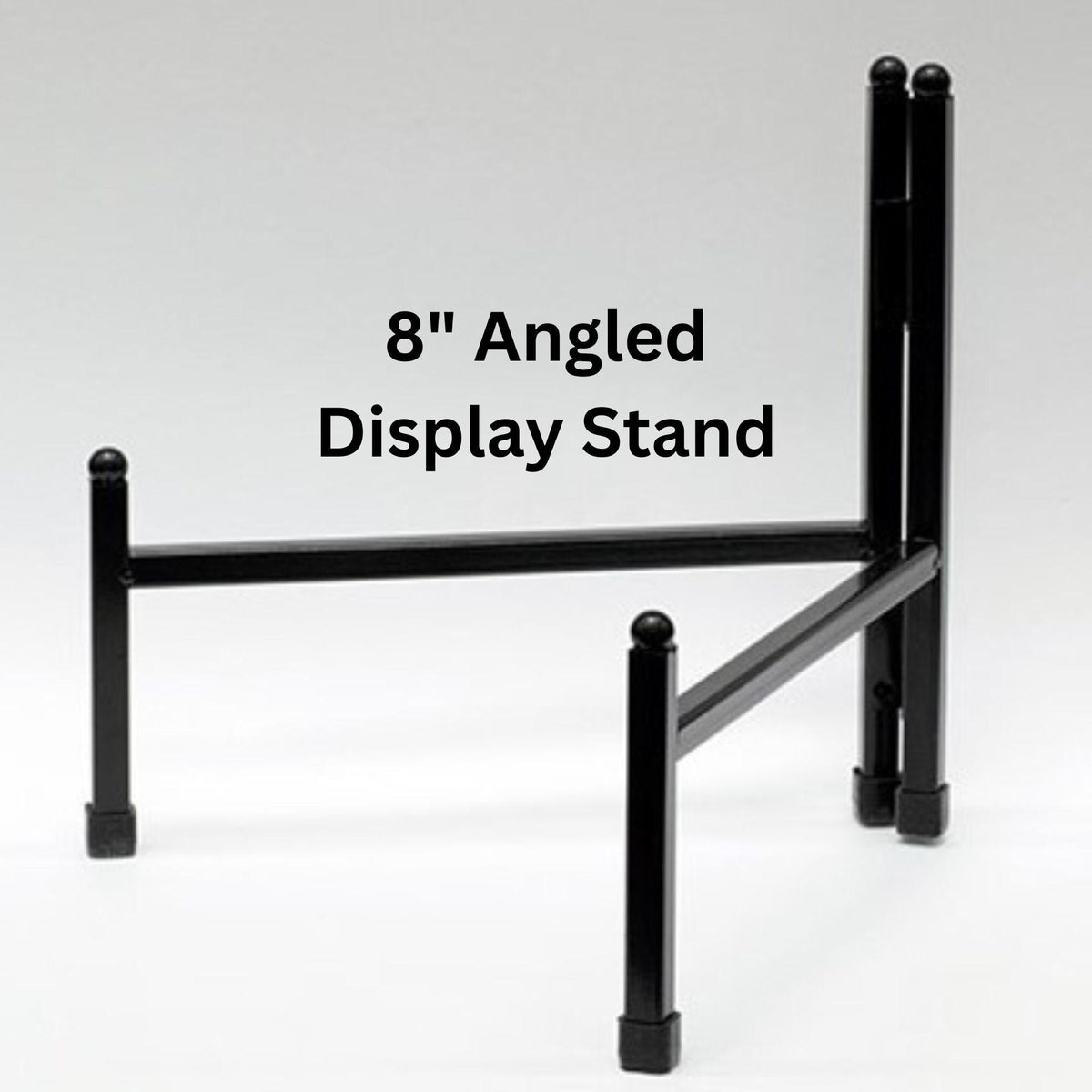 Angled Metal table top Display Stand for stained glass, 4", 6" or 8" wide