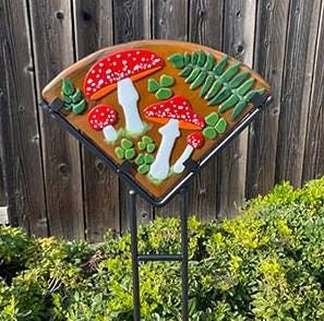 8" FAN Garden Stake Display Stand, 41 in. tall