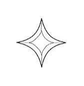 Star Glass Bevel, 1.25 or 2.25 inch concave crystal