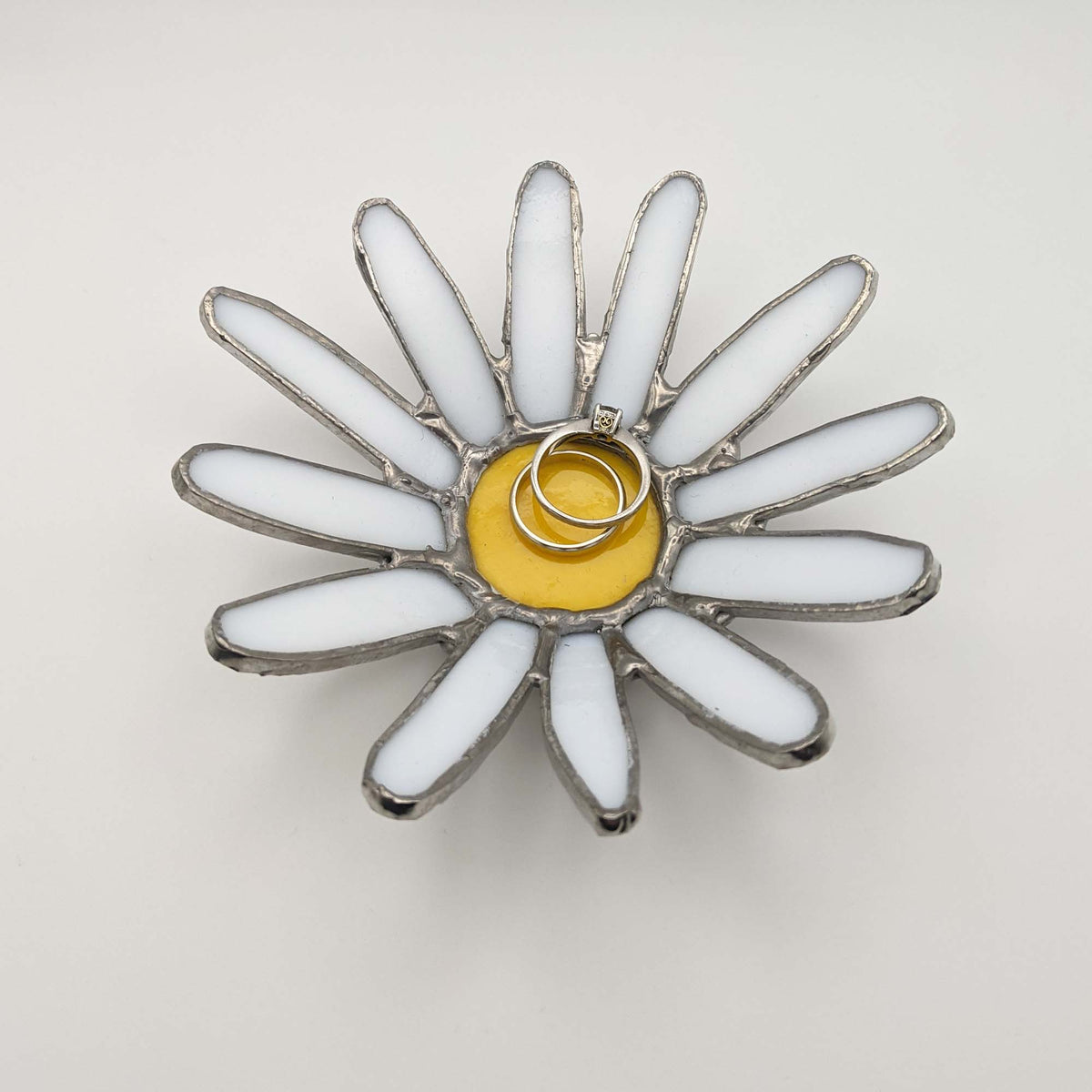 3D Daisy Ring Dish TUTORIAL stained glass pattern