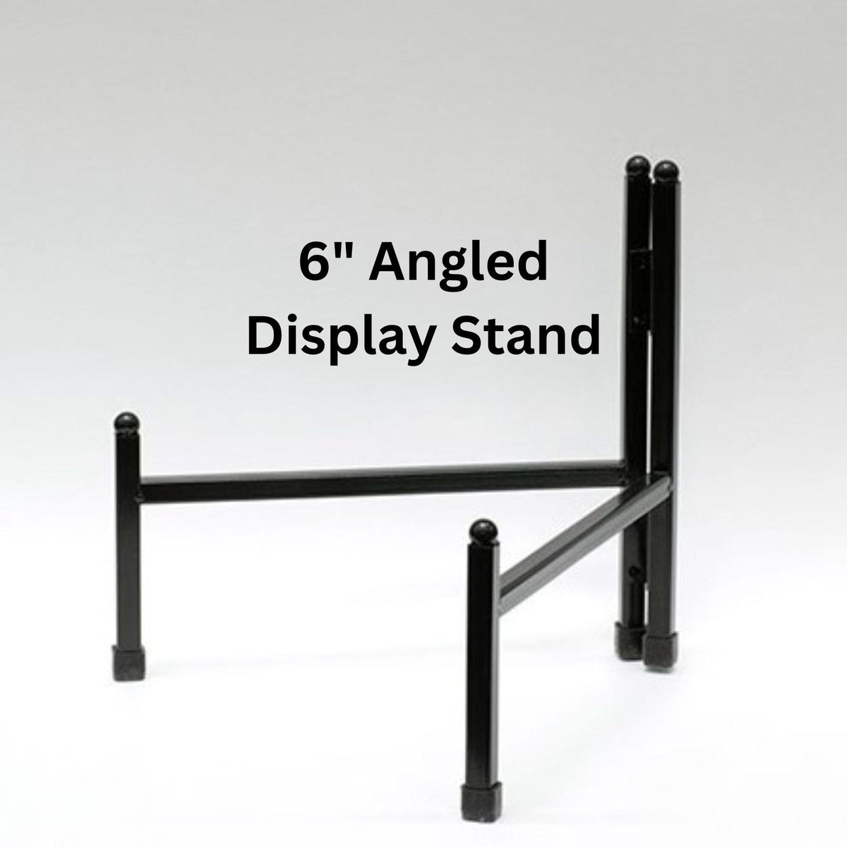 Angled Metal table top Display Stand for stained glass, 4", 6" or 8" wide