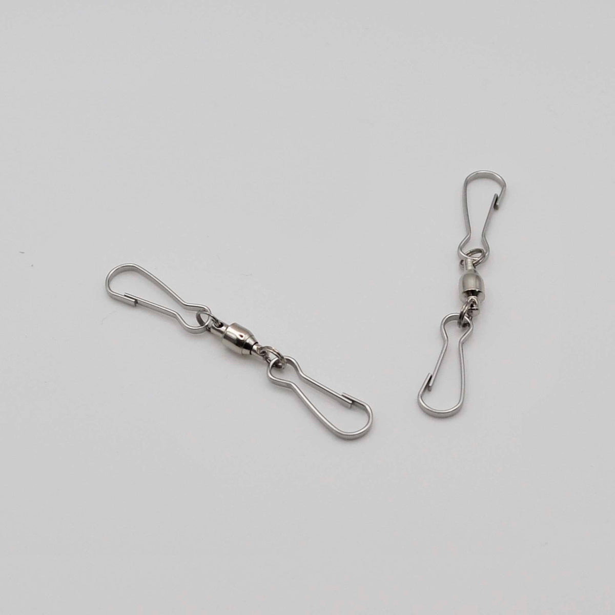 Spinner Hardware, stainless steel swivel with 2 clasps