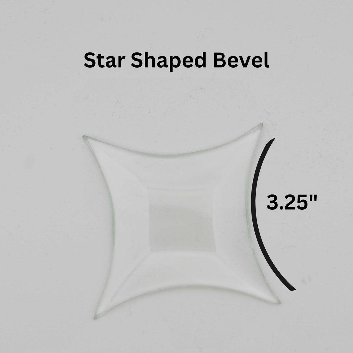 Star Glass Bevel, 1.25 or 2.25 inch concave crystal