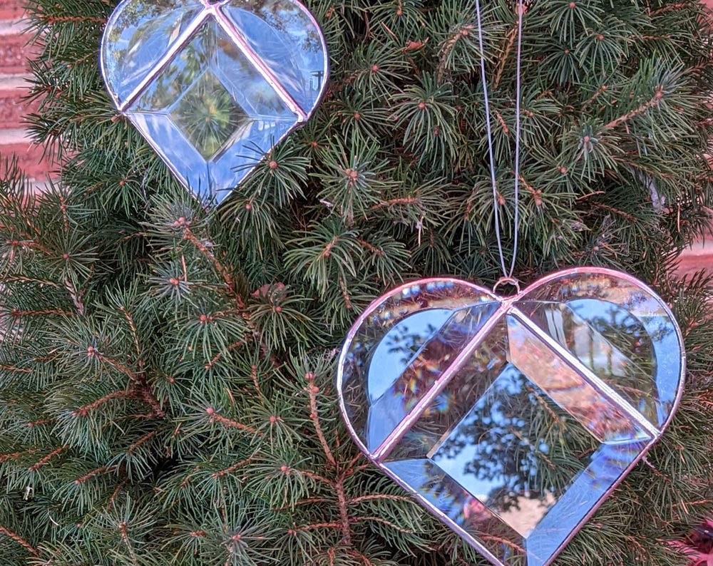 Stained Glass Bevel Heart