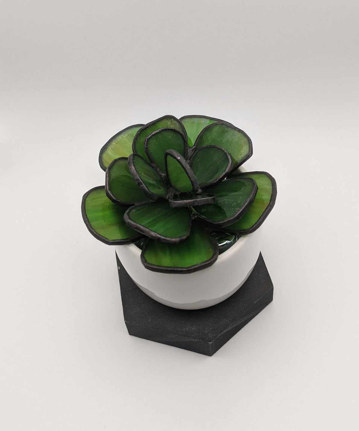 3D Round Leaf Succulent TUTORIAL, stained glass pattern