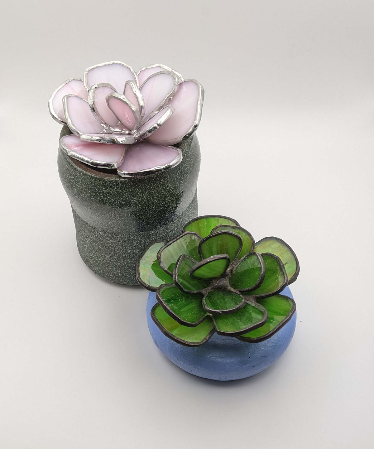 3D Round Leaf Succulent TUTORIAL, stained glass pattern